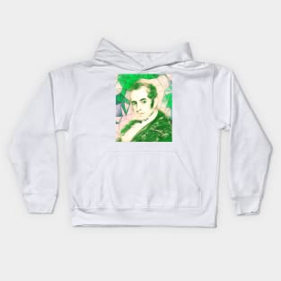 Washington Irving Green Portrait | Washington Irving Artwork 7 Kids Hoodie